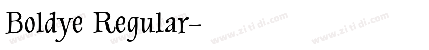 Boldye Regular字体转换